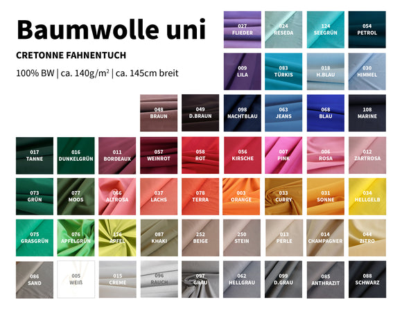 Baumwollstoff Uni 003-058