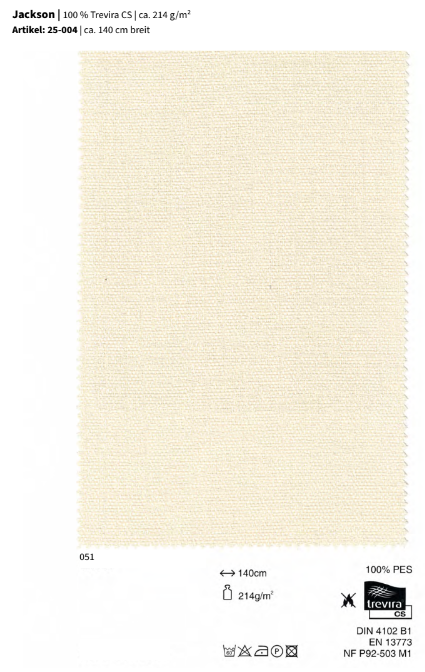 Jackson, 100 % Trevira CS *30m Rolle