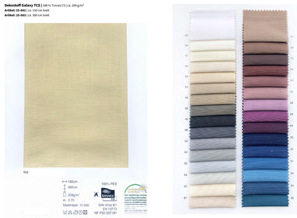 Dekostoff Galaxy TCS, 100% Trevira CS *30m Rolle