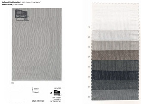 Voile mit Nadelstreifen, 100% Trevira CS *30m Rolle