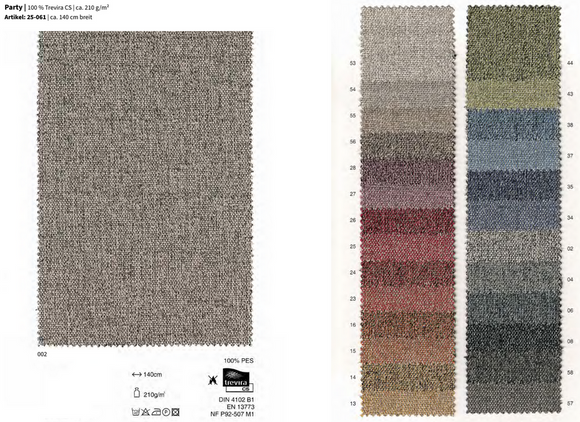 Party, 100 % Trevira CS *30m Rolle